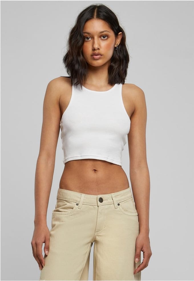 Urban Classics - Rib Crop top - XXL - Wit