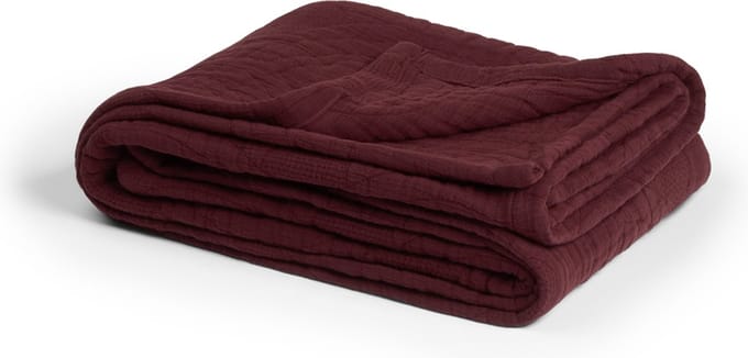 Yumeko kindersprei mousseline katoen arch bordeaux 100x150