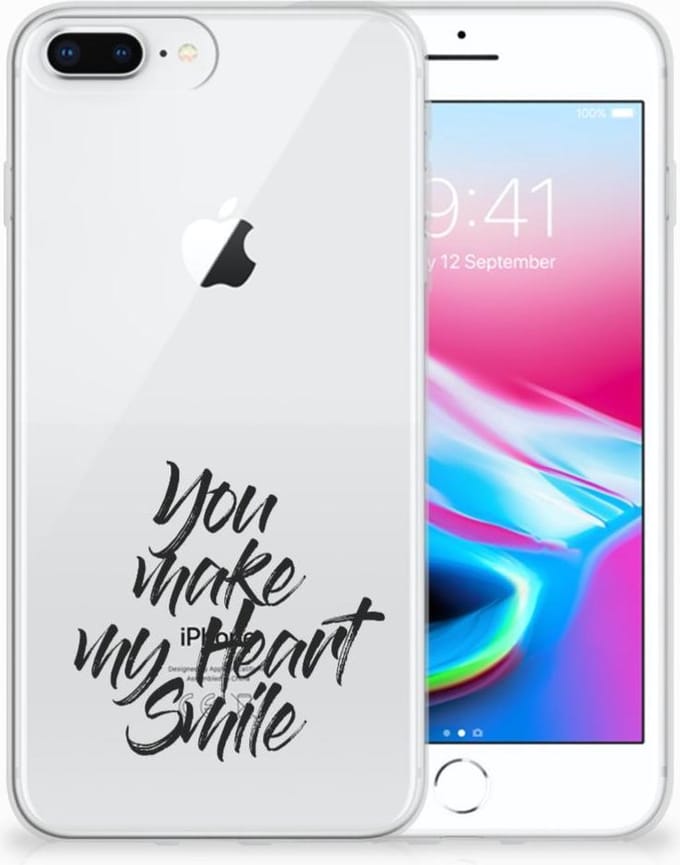 Apple iPhone 7 Plus | 8 Plus Siliconen hoesje met naam Heart Smile
