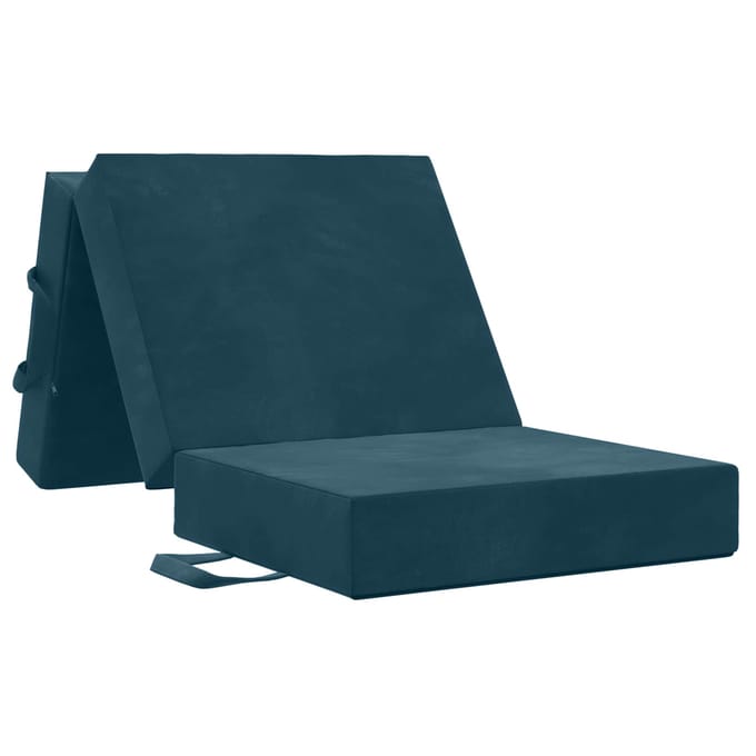 vidaXL - Vouwbare - Sofa - Bed - 75 - x - 63 - x - 45 - cm - Blauw