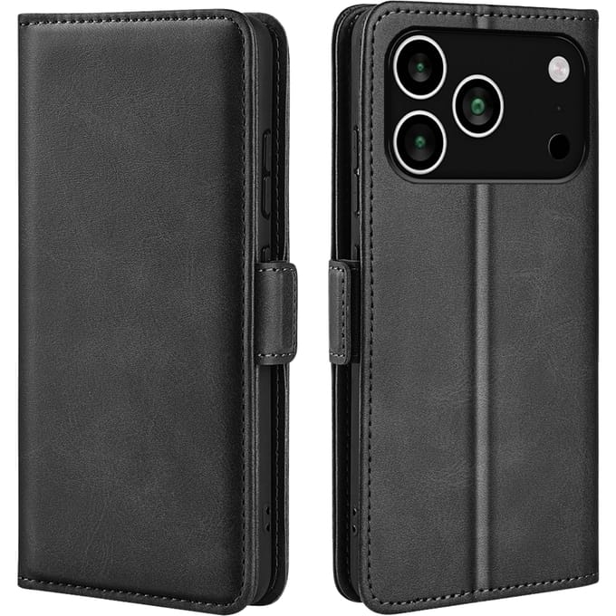 Comfycase Apple iPhone 17 Pro Max Bookcase Hoesje Zwart