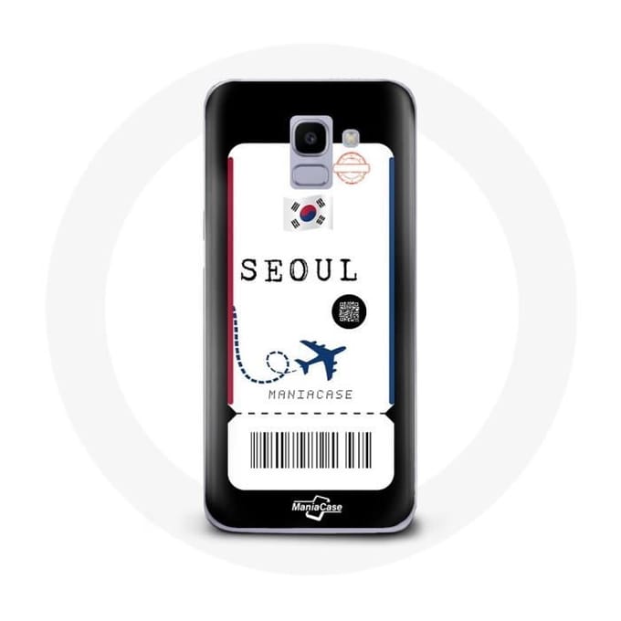 Coque pour Samsung Galaxy A8 2018 Billet d'avion Seoul Corée du Sud