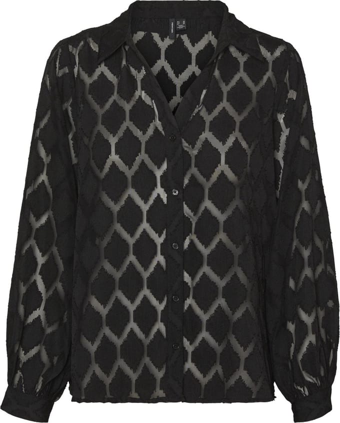 VERO MODA VMAYLA LS SHIRT WVN GA BF Dames Blouse - Maat S