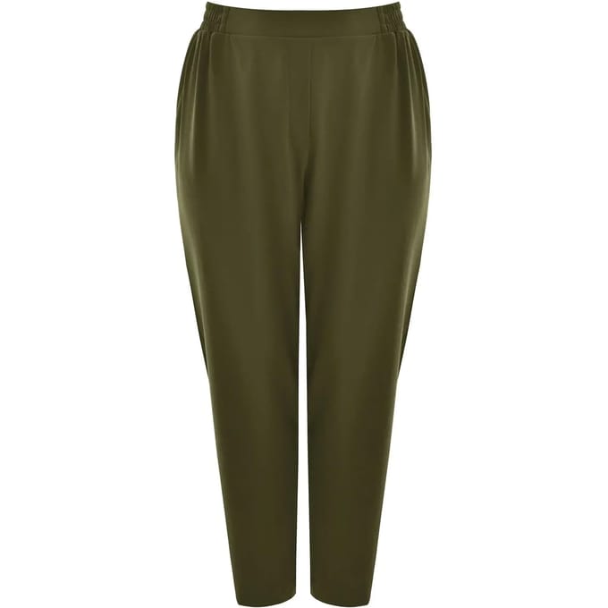 Dames fuselftaille broek van crêpe Mat Fashion