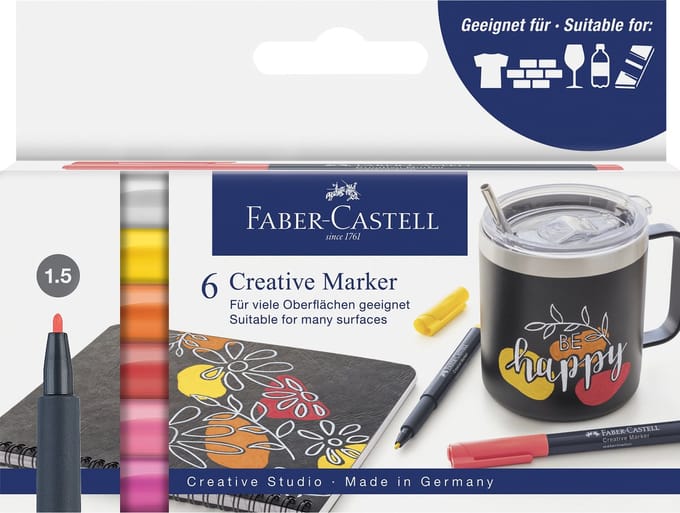 Faber-Castell creatief marker - Summer Breeze - set van 6 stuks - 1,5mm - FC-160705