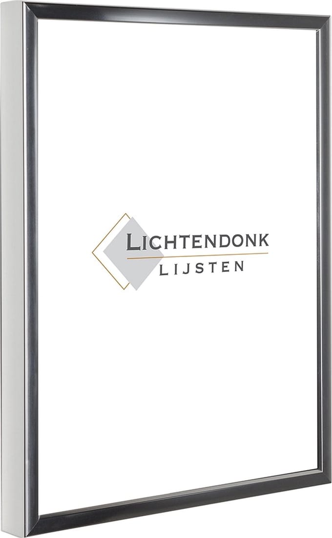 Aluminium Wissellijst 30 x 45 Glans Zilver - Ontspiegeld Glas - Salerno