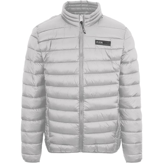 Plein Sport Patch Logo Dun gewatteerd grijs jack