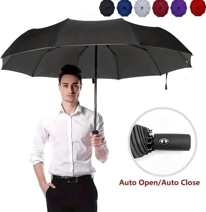 Nivard Moderne Stormparaplu - Opvouwbaar - Windproof Paraplu - Stormproef - Automatisch Uitklapbaar - Umbrella - Windproef - Grijs