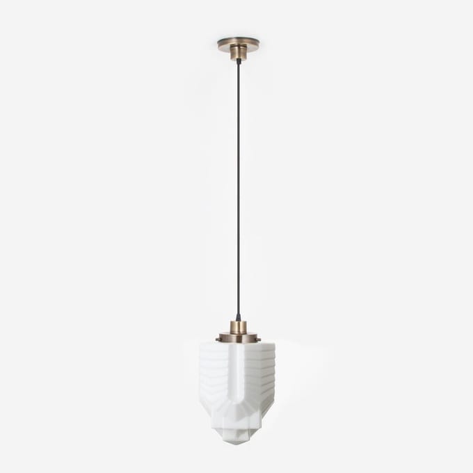 Hanglamp aan snoer ''Chrysler'' 20's Brons - Art Deco Trade