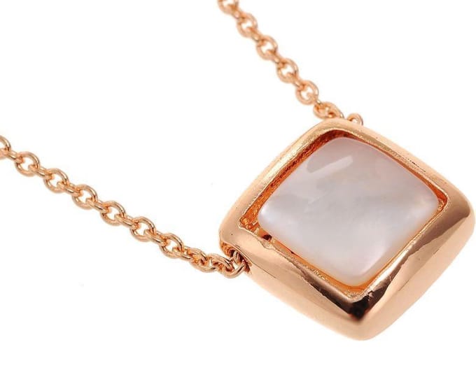 Behave - Korte ketting met schelp hanger - Roségoudkleur - 40 cm + verlengketting