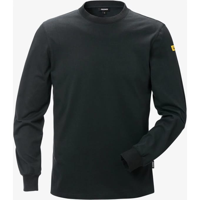Fristads Esd T-Shirt Lange Mouwen 7082 Xtm - Zwart - L