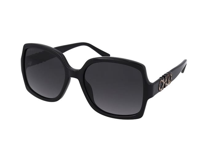 Jimmy Choo Square Dames Black Dark Gray Gracient zonnebril