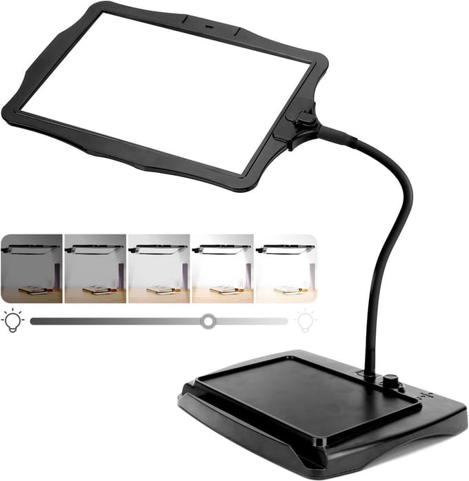 Vergrootglas loep ledverlichting - LED verlichting oplaadbaar - Borduurlamp dimbaar - Leescomfort