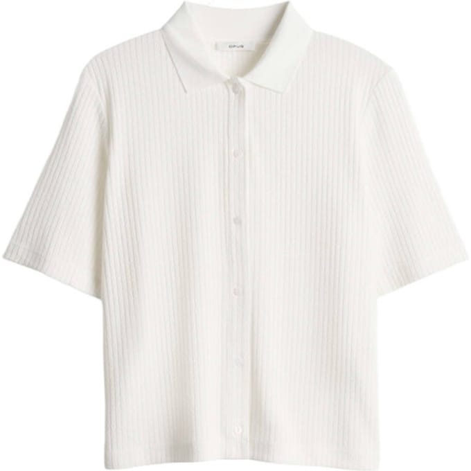 regular fit poloshirt met doorlopende knoopsluiting