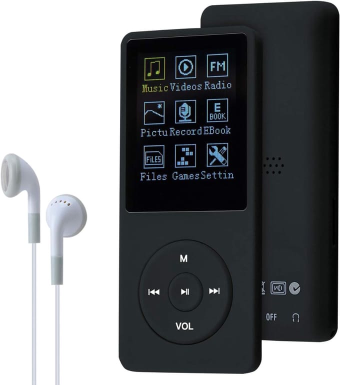 SNJY® MP3 Speler Bluetooth - MP4 Speler - Muziek Speler - Zwart