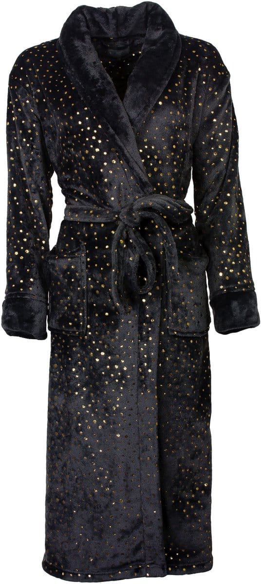 Irresistible Dames Badjas - Fleece - Donker Grijs - Maat L