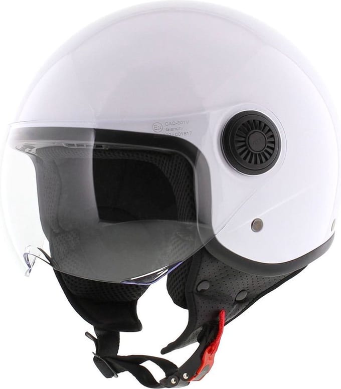 Vito Loreto Jethelm - Motorhelm & Scooterhelm - Glans wit - Maat XXL