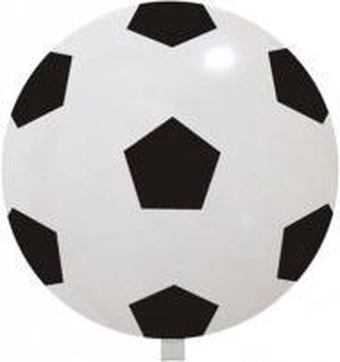 Reuze ballon - Soccer Voetbal latex - 90cm van Cattex
