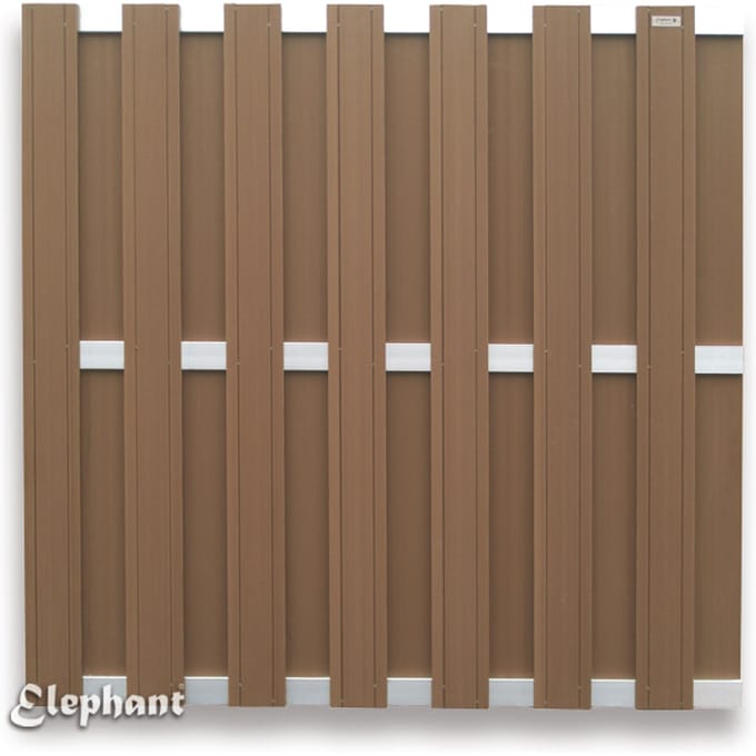 Intergard Tuinscherm composiet schutting wpc bruin alu 180x180cm
