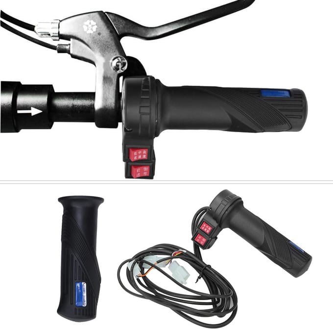 3 Snelheidsversnellingen Universeel Gashendel Gashendel Accelerator voor Elektrische Fiets Scooter met Vooruit black