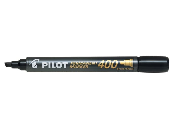Permanent marker PILOT 400 schuin breed zwart