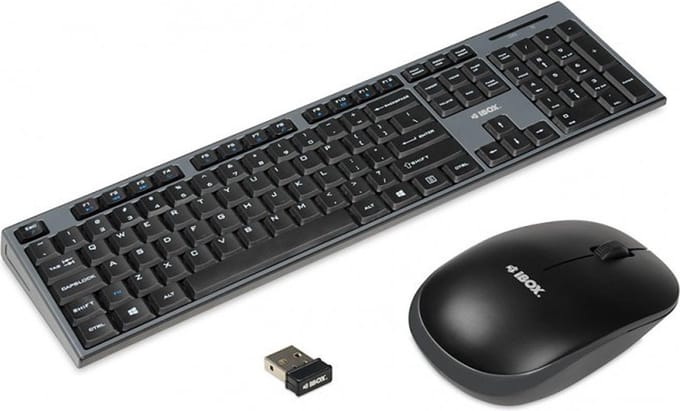 iBOX Desktop Kit Pro - keyboard and mouse set - black - Keyboard and mouse set - Zwart