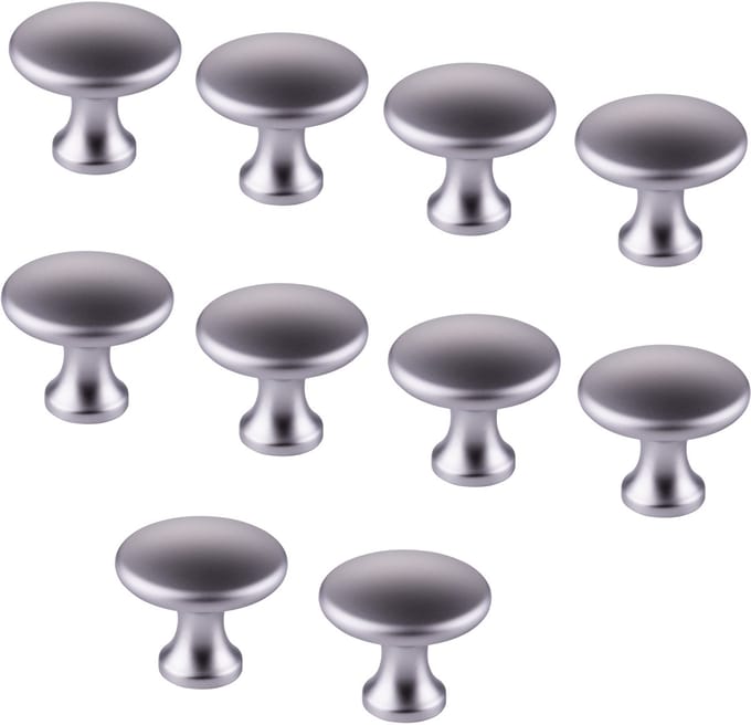 10 stuks SOTECH Meubelknoppen Denise chroom mat Diameter 29 mm Hoogte 25 mm