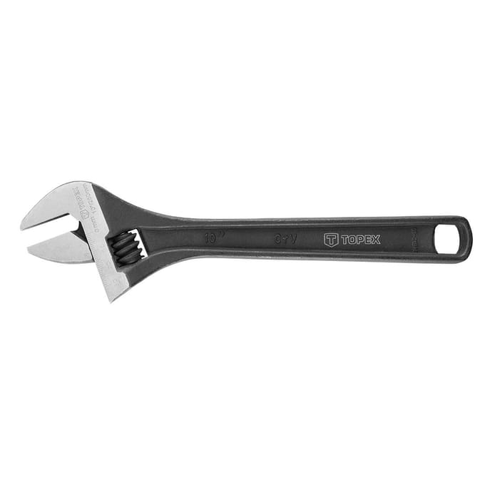 Topex - Verstelbare Moersleutel - 250mm - 0-35mm - Chroom-vanadium Staal