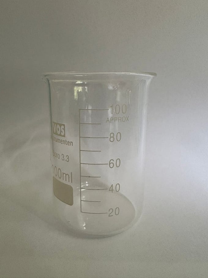 VOS Bekerglas 100 ml laag model – hittebestendig borosilicaatglas 3.3 – 1 stuk