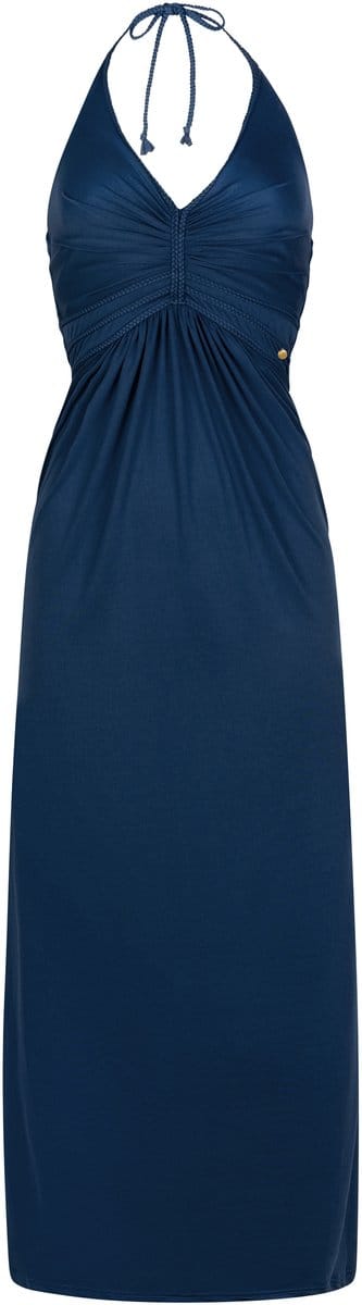 Chic by Lirette - Halter jurk Natural-Nachtblauw-XS