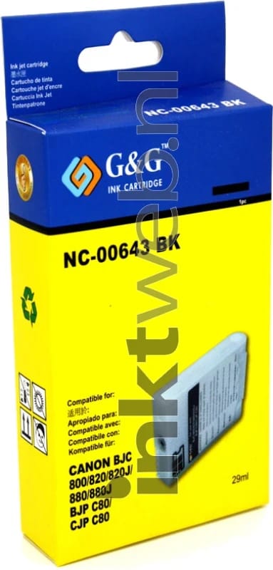 Huismerk Canon BJI-643 zwart (Huismerk (compatible))