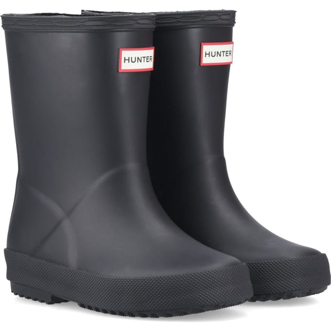 Hunter Kids First (Matte) Rubberen Kinderen's Zwarte Standaard Wellingtonlaarzen