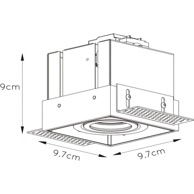 Lucide TRIMLESS - Inbouwspot - 1xGU10 - Zwart