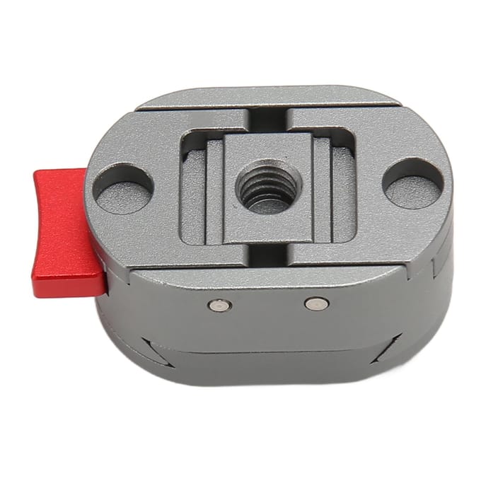 Mini Snelkoppelplaten Schuifvergrendeling Opvouwbare Magnetische Klem Snelkoppelplaatsysteem voor DSLR gray