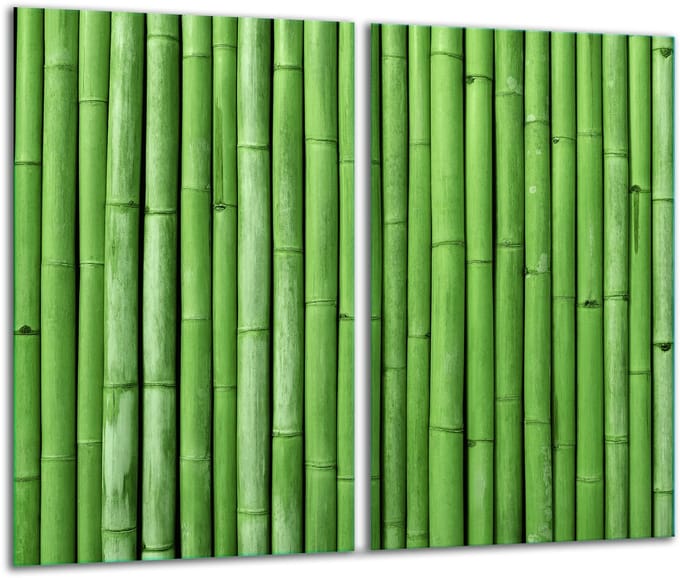 TMK ArtDeko Serie - Snijplank van glas - Groen - 2x 30x52 cm - Hittebestendig