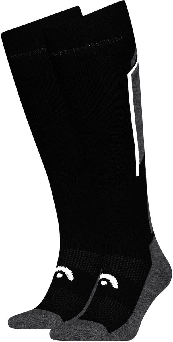 HEAD Skisokken Unisex Beginner Logo 2-Pack Black / Dark Grey