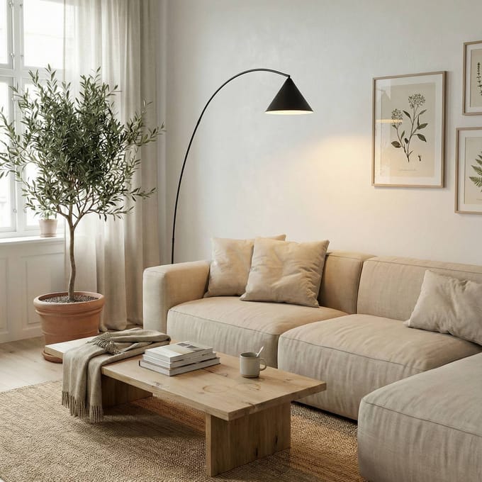 Lindby - vloerlamp - 1licht - Metaal - H: 195 cm - E27 - zwart, wit