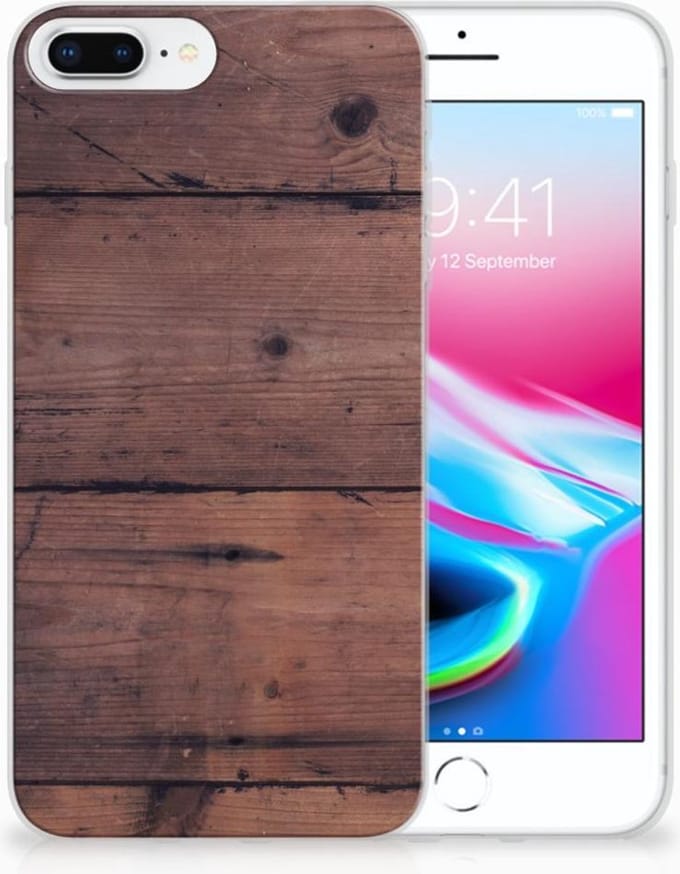 Apple iPhone 7 Plus | 8 Plus Bumper Hoesje Old Wood