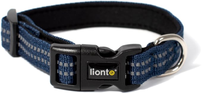 lionto Kattenhalsband, gevoerd, reflecterend & verstelbaar, blauw