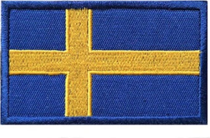 AuBor ®. Patch Scandinavië, Zweden  75mm x 50mm