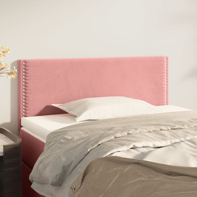 vidaXL - Hoofdbord - 100x5x78/88 - cm - fluweel - roze