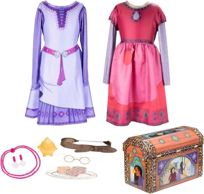 DISNEY WISH ASHA EN DAHLIA VERKLEEDKOFFER 9-delig