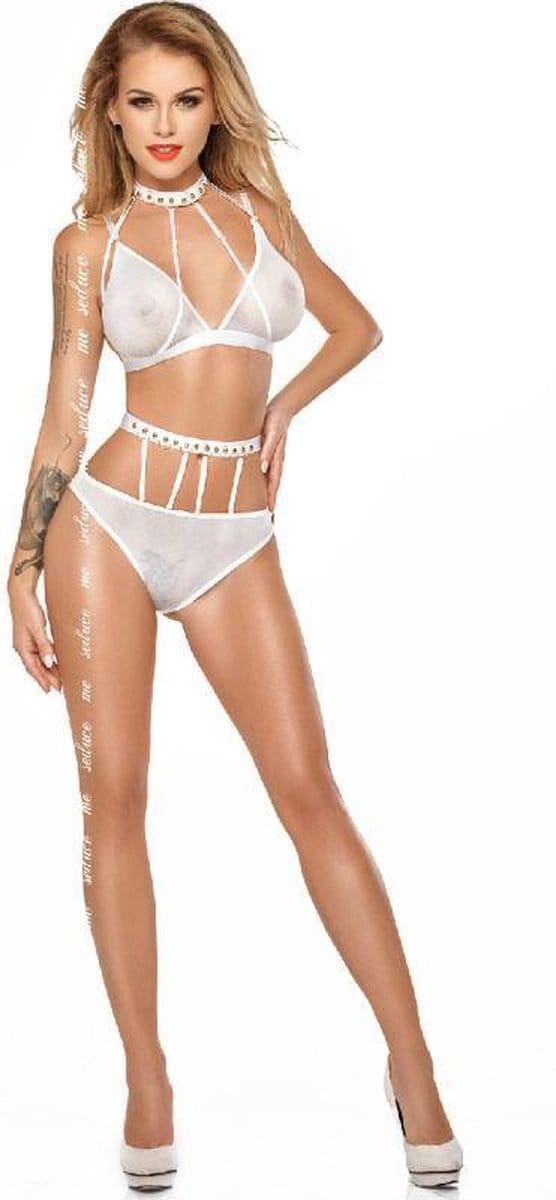 ME-SEDUCE SET | Me-seduce Dotty 2 Pieces Set White S/m