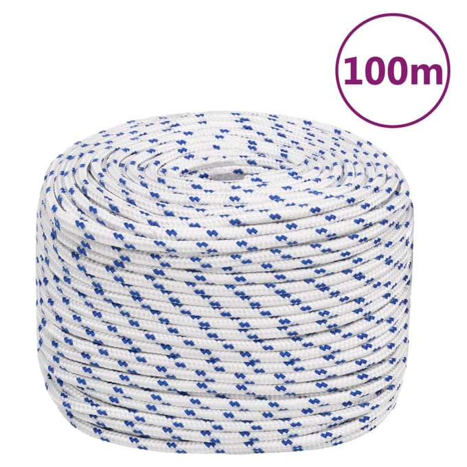 vidaXL - Boot - touw - 10 - mm - 100 - m - polypropyleen - wit