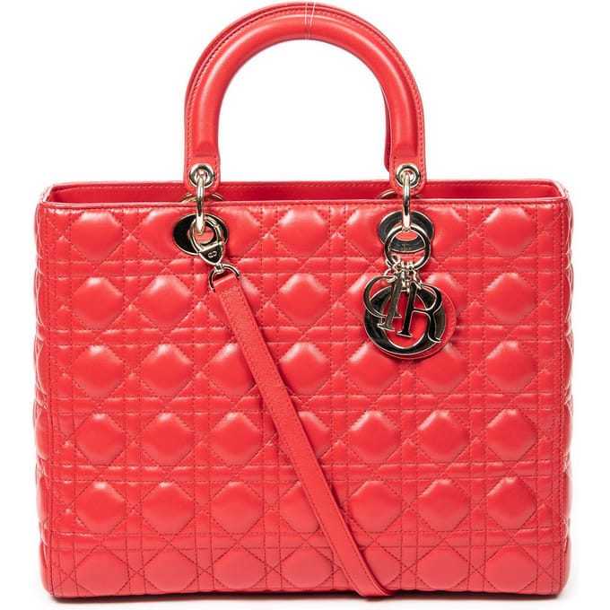 Large Lady Dior Zip  Schoudertas