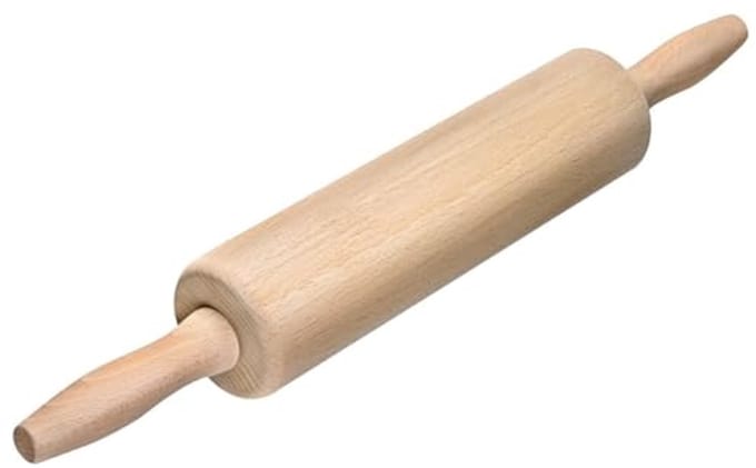 Houten deegroller 46 cm voor pizza, pasta en marsepein