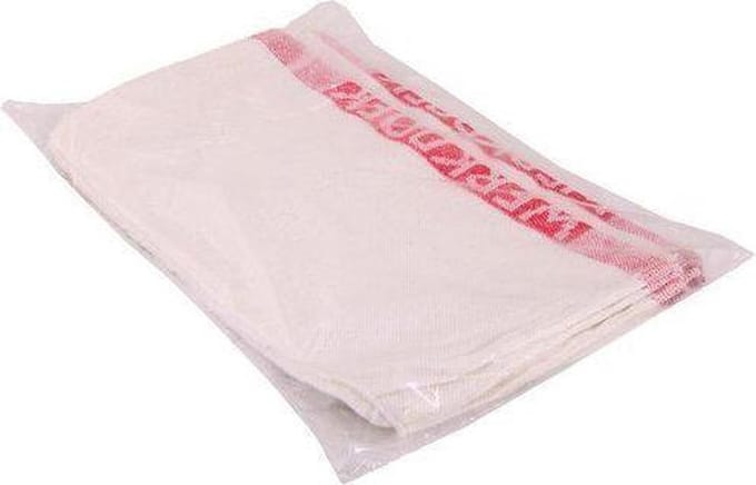 Werkdoek rode band 35x45cm 10 st