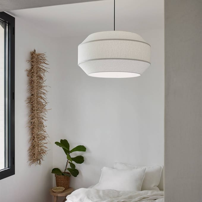 MARKET SET Cosiness hanglamp, Ø 68 cm, wit, stof