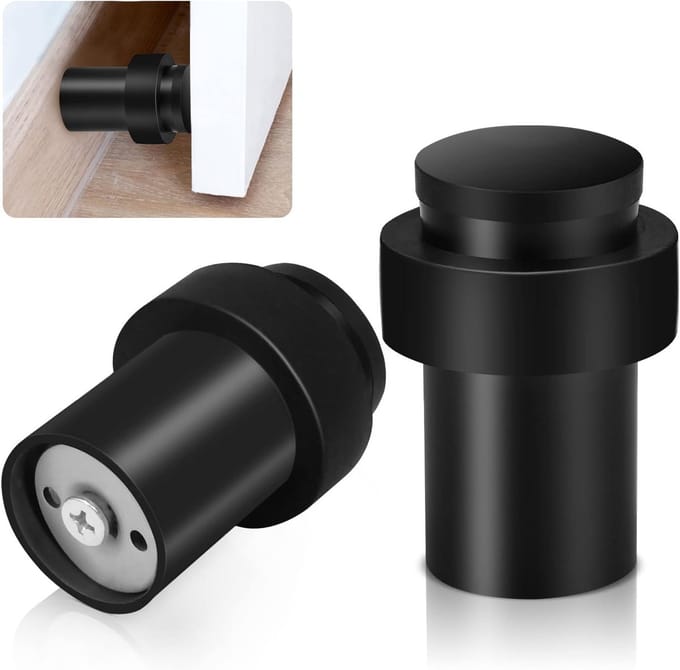 2 stuks - Deurstoppers - Deurstoppers Zwart - Deurstopper Deurbuffer - 6x3.2x3.2Cm - Deurbuffer Geschikt Voor binnen en buiten