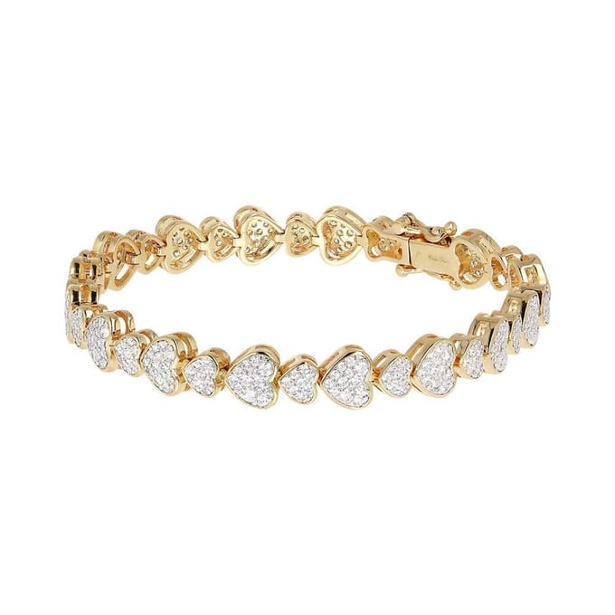 Tennis bracelet with Heart shape WSBZ01471Y.W